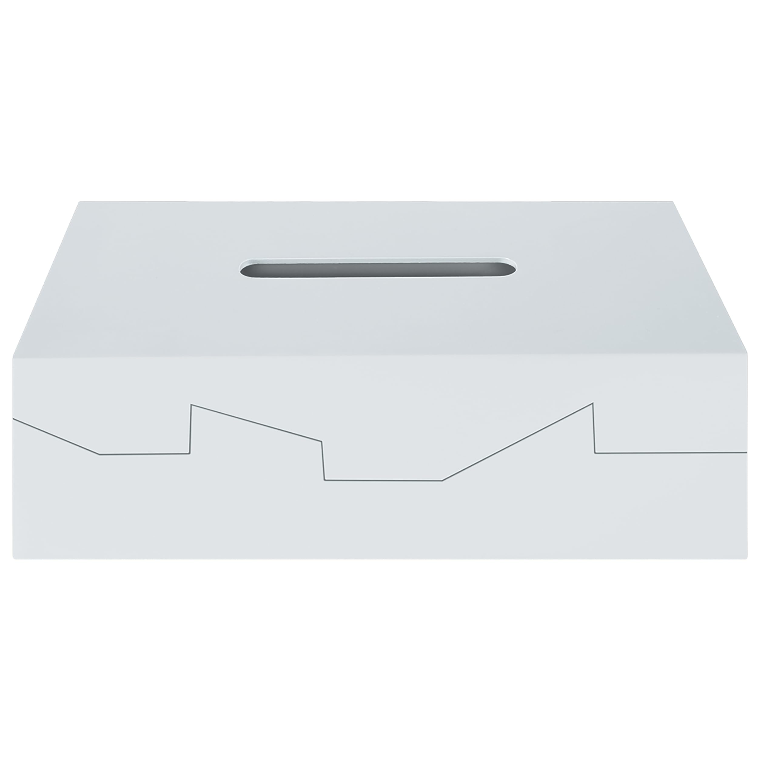 Spirella Silhouette Tissue Box Holder – White ABS Modern Storage