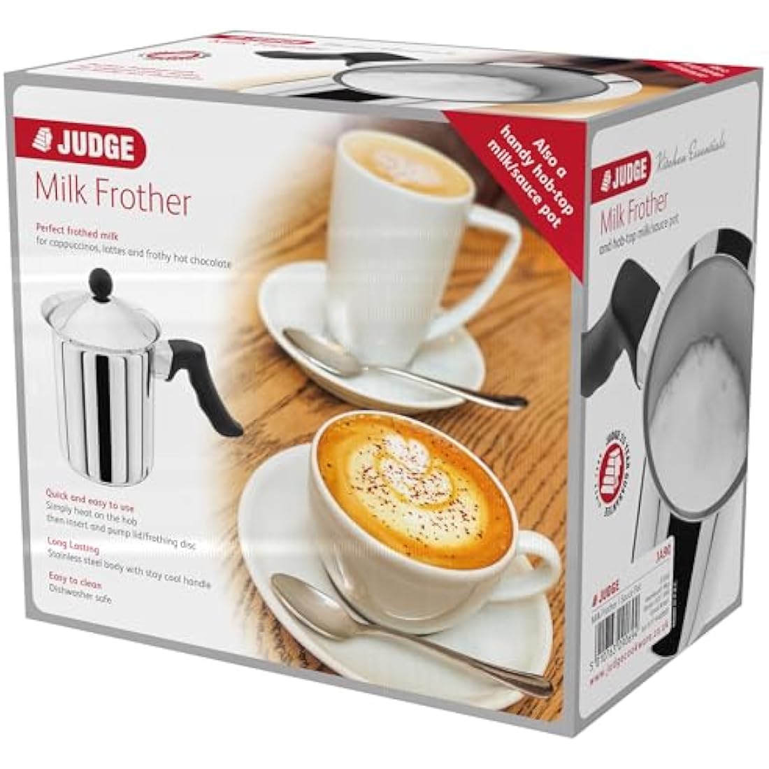 Judge Stainless Steel Milk Frother & Sauce Pot | Induction, 800ml
