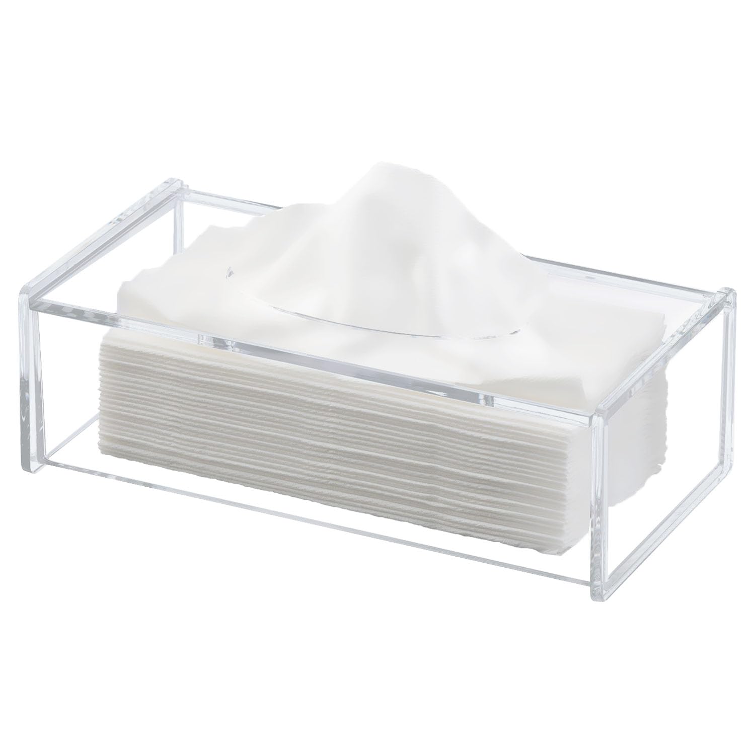 Jolof Store Acrylic Tissue Box Cover – Clear Rectangular Napkin Holder