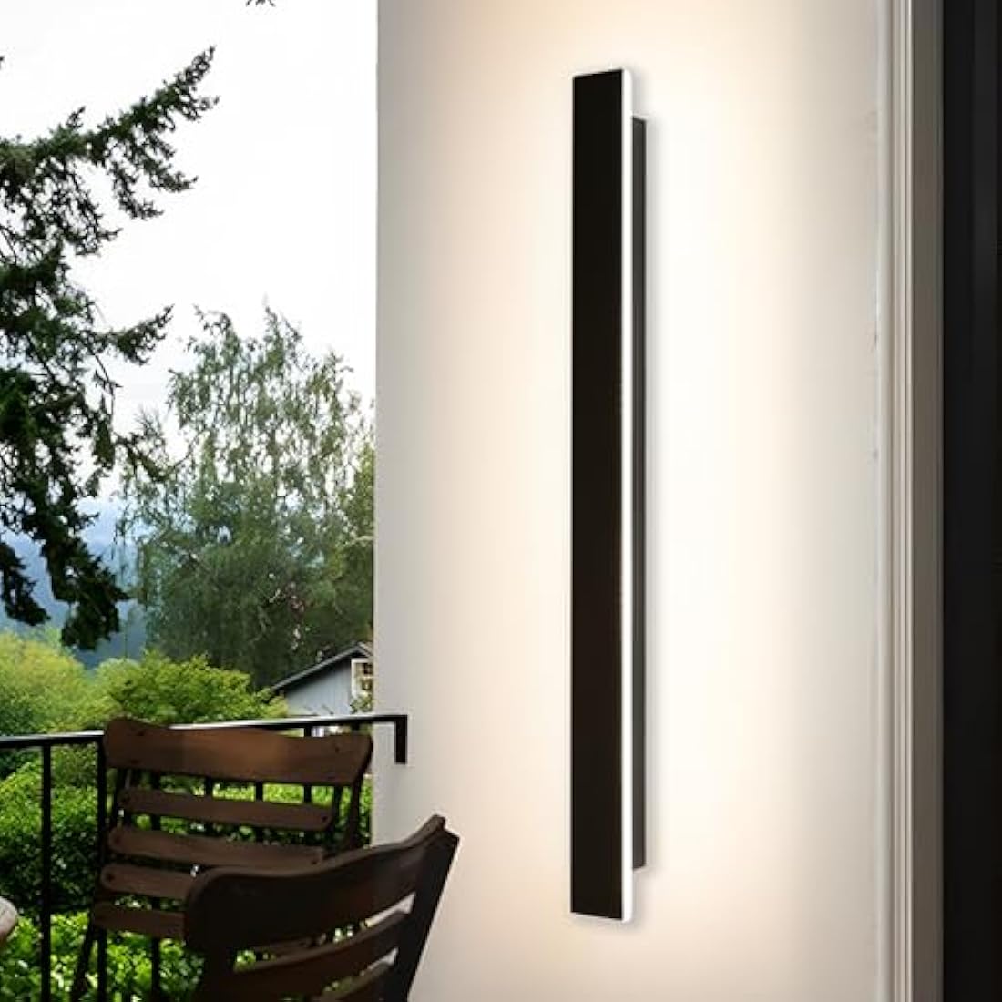 ZTWLEED 115CM LED Outdoor Wall Light – IP65 Waterproof 4000K Metal Sconce