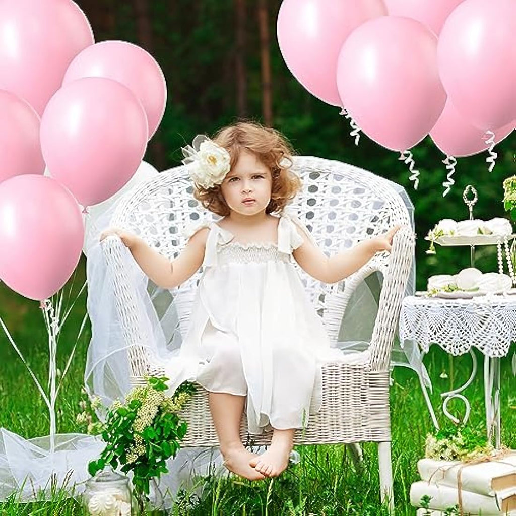 Ainiv 60 PCS Pink Macaron Latex Balloons | 12-Inch Matte Party Decor