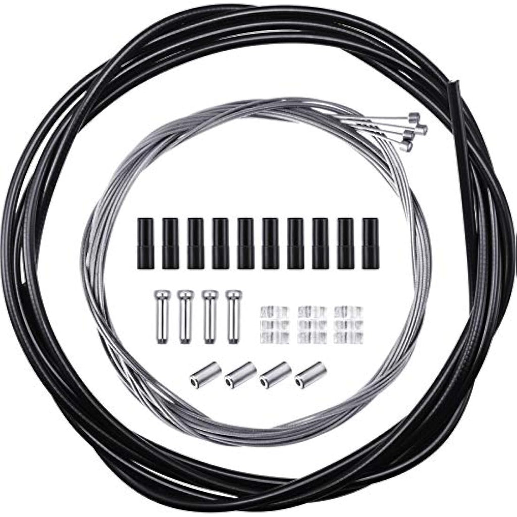 Bike Brake & Gear Shifter Cable Kit – Universal PVC Black