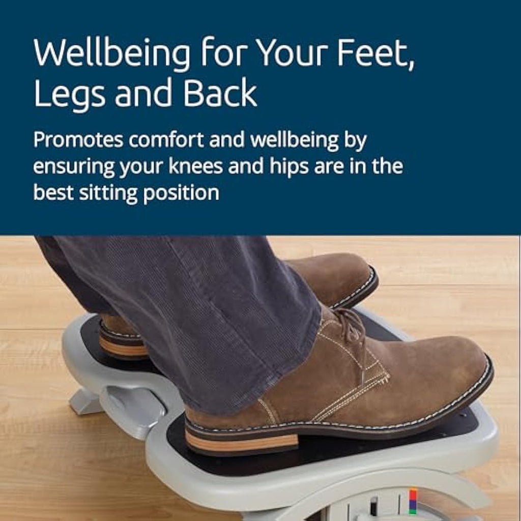 Kensington SoleMate Plus Ergonomic Foot Rest – Adjustable Grey (56146)