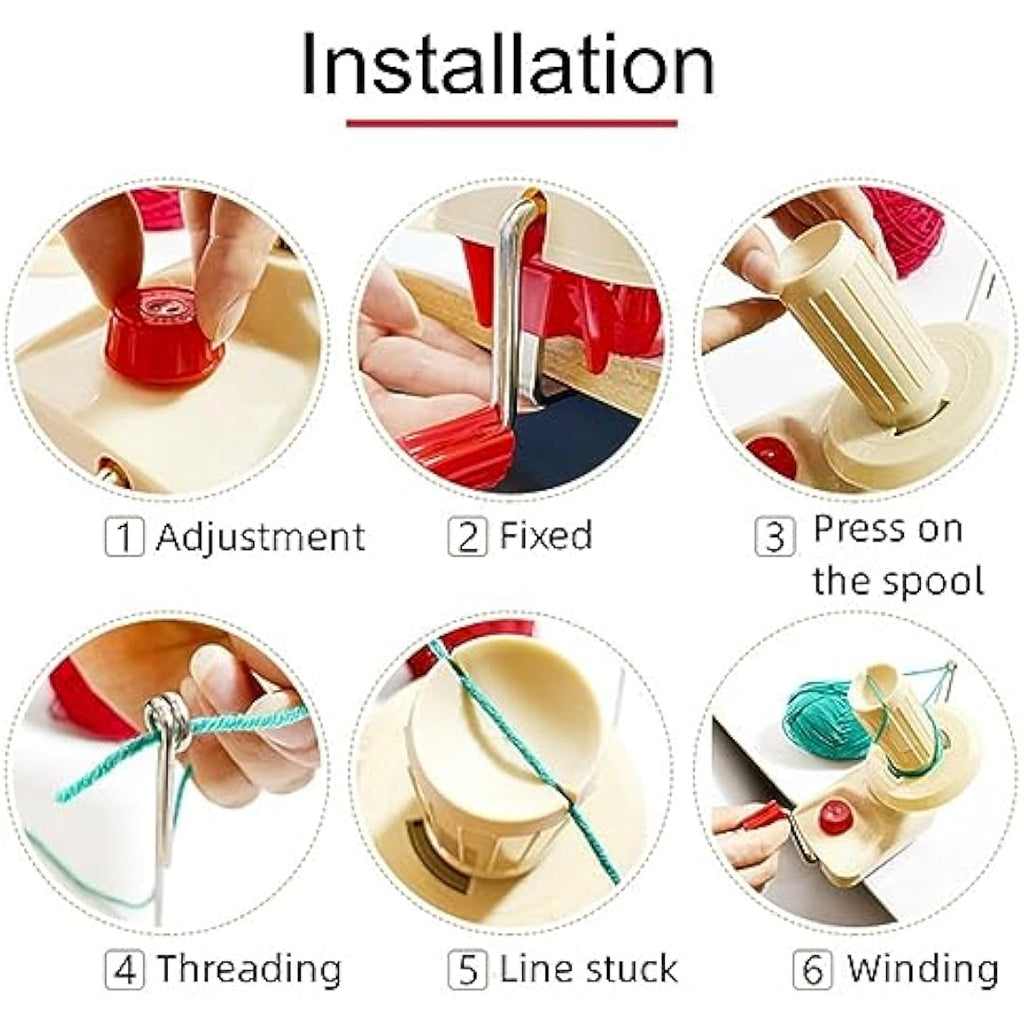 Jolof Store Yarn Ball Winder Kit with Pompom Makers and Stitch Markers