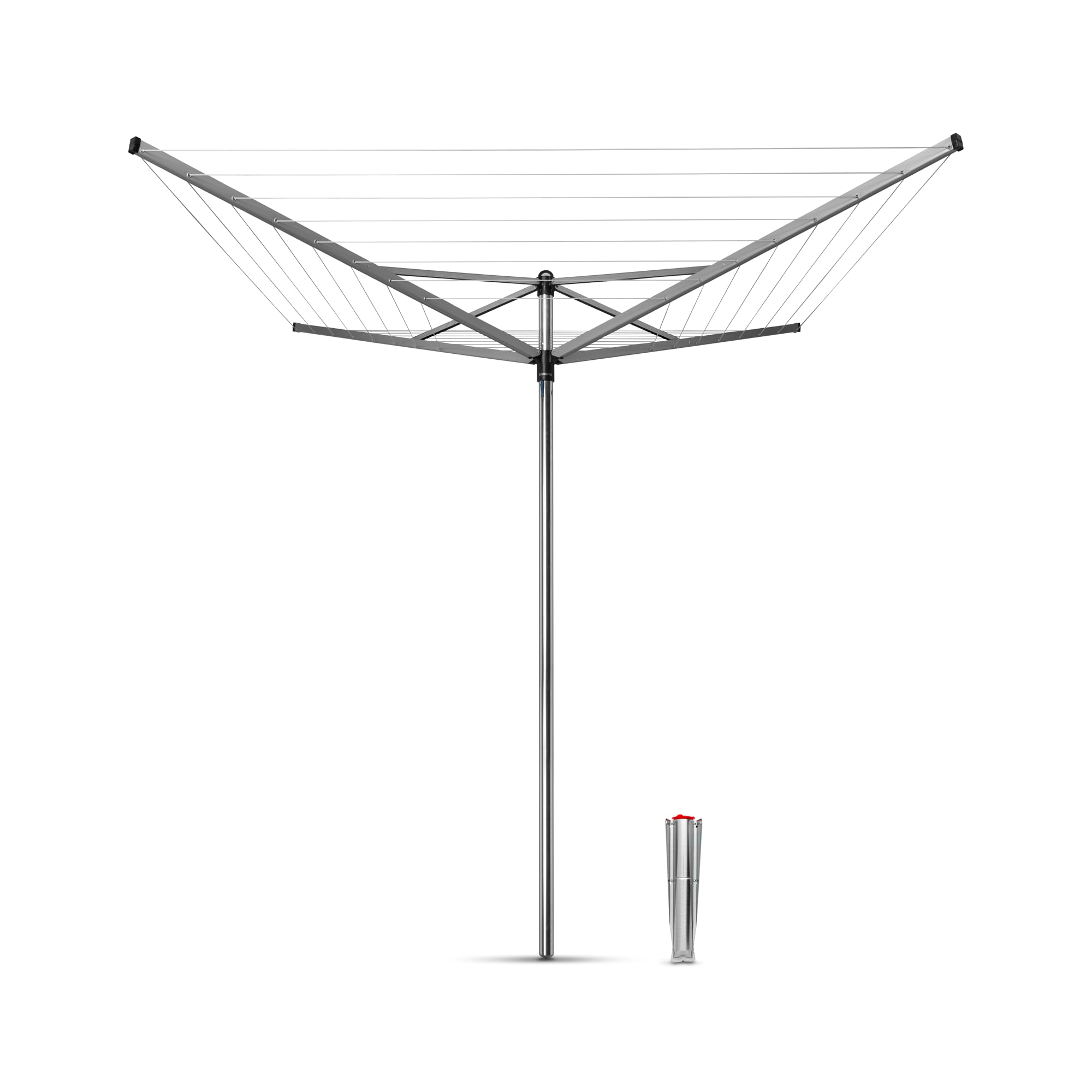 Brabantia Topspinner Rotary Dryer – 40m UV-Resistant Line with Ground Spike