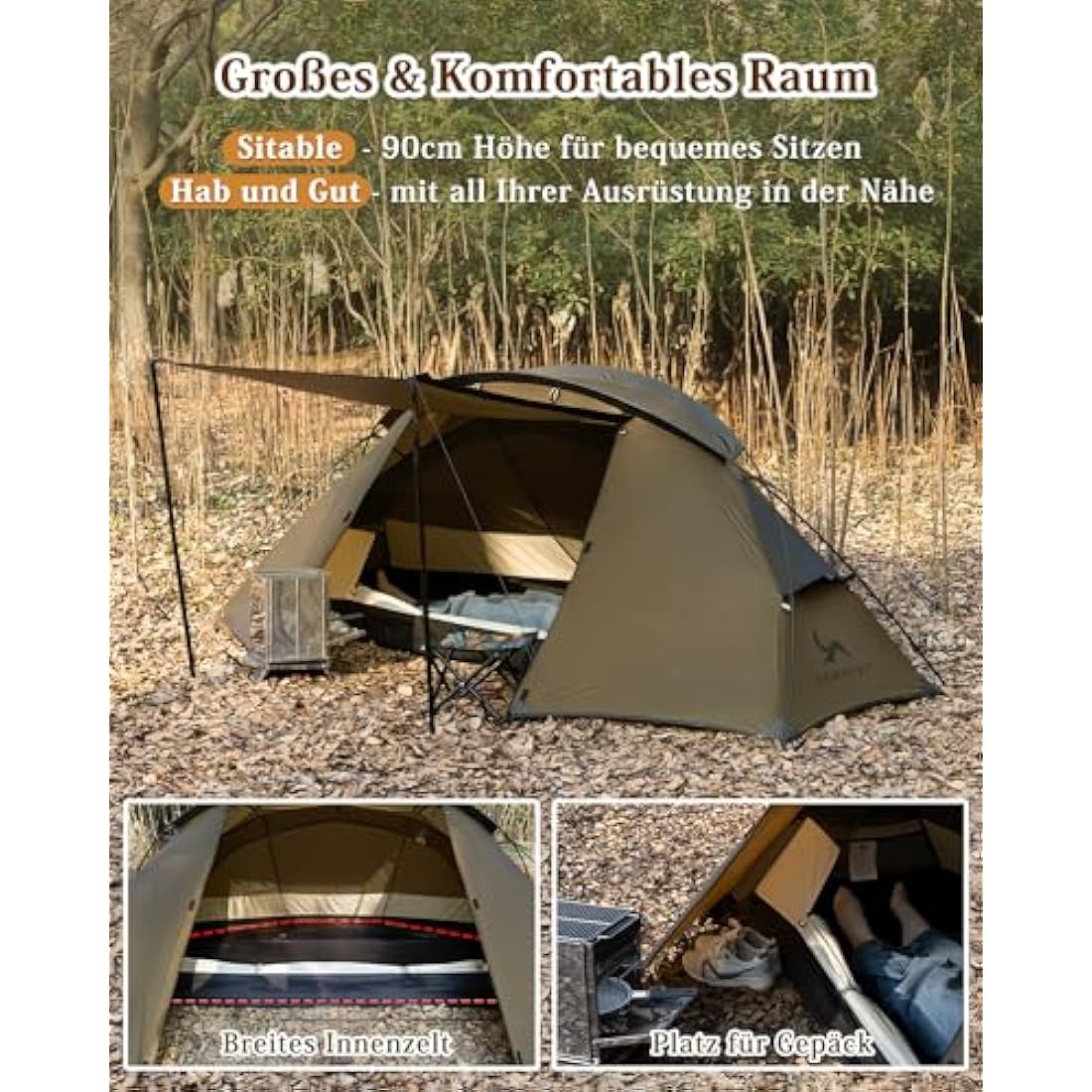 TOMOUNT 1-Person Ultralight Nylon Camping Tent | Waterproof Dome Shelter