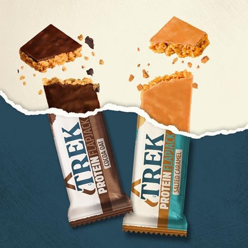 Trek Cocoa Chocolate Oat Protein Flapjacks – 12 Pack (150g Bars)