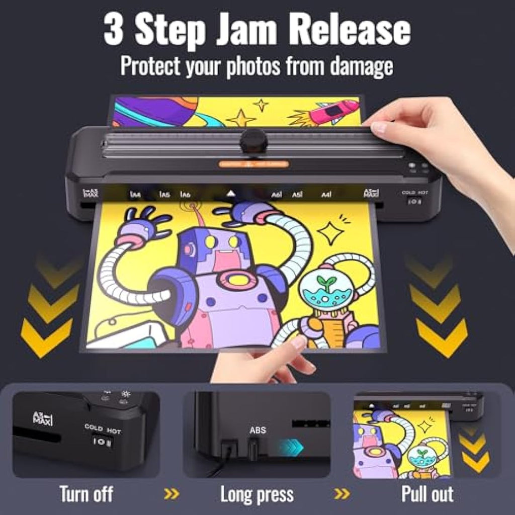 Jolof Store A3 Laminator Machine with Paper Trimmer and 10 Pouches