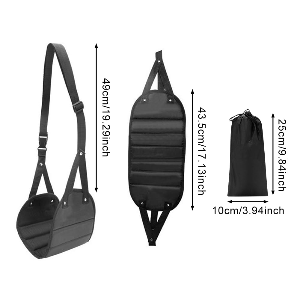 Adjustable Airplane Foot Hammock, Lightweight Washable Oxford Cloth Foot Rest with Waterproof Storage Bag - image 2