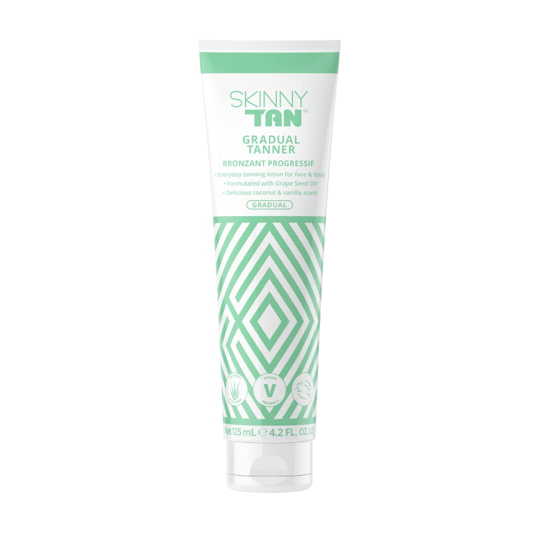 Skinny Tan Gradual Tanner - Firming Self Tan Moisturiser with Aloe, 125ml