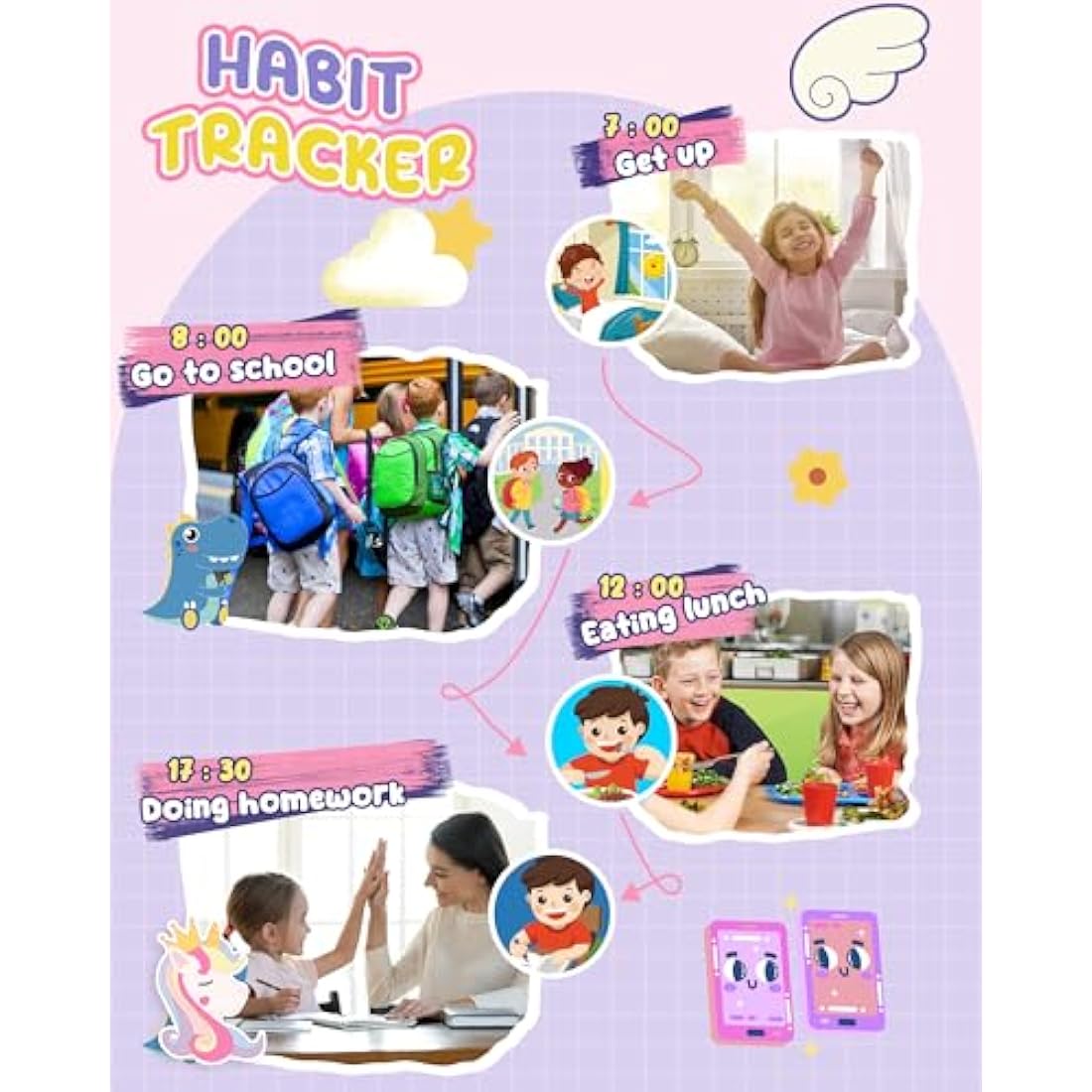 UCIDCI Kids Smart Phone Toy | Dual Camera & MP3 Player for Ages 3-7