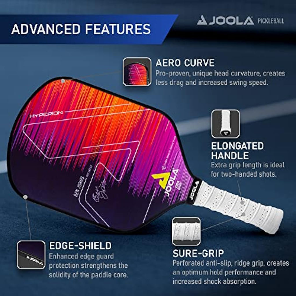 JOOLA Ben Johns Hyperion CFS Pickleball Paddle | Carbon Fiber Spin Racket