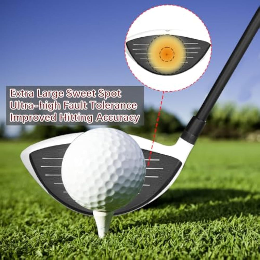 MAZEL Titanium Golf Driver for Men | 460CC High Launch Graphite Shaft