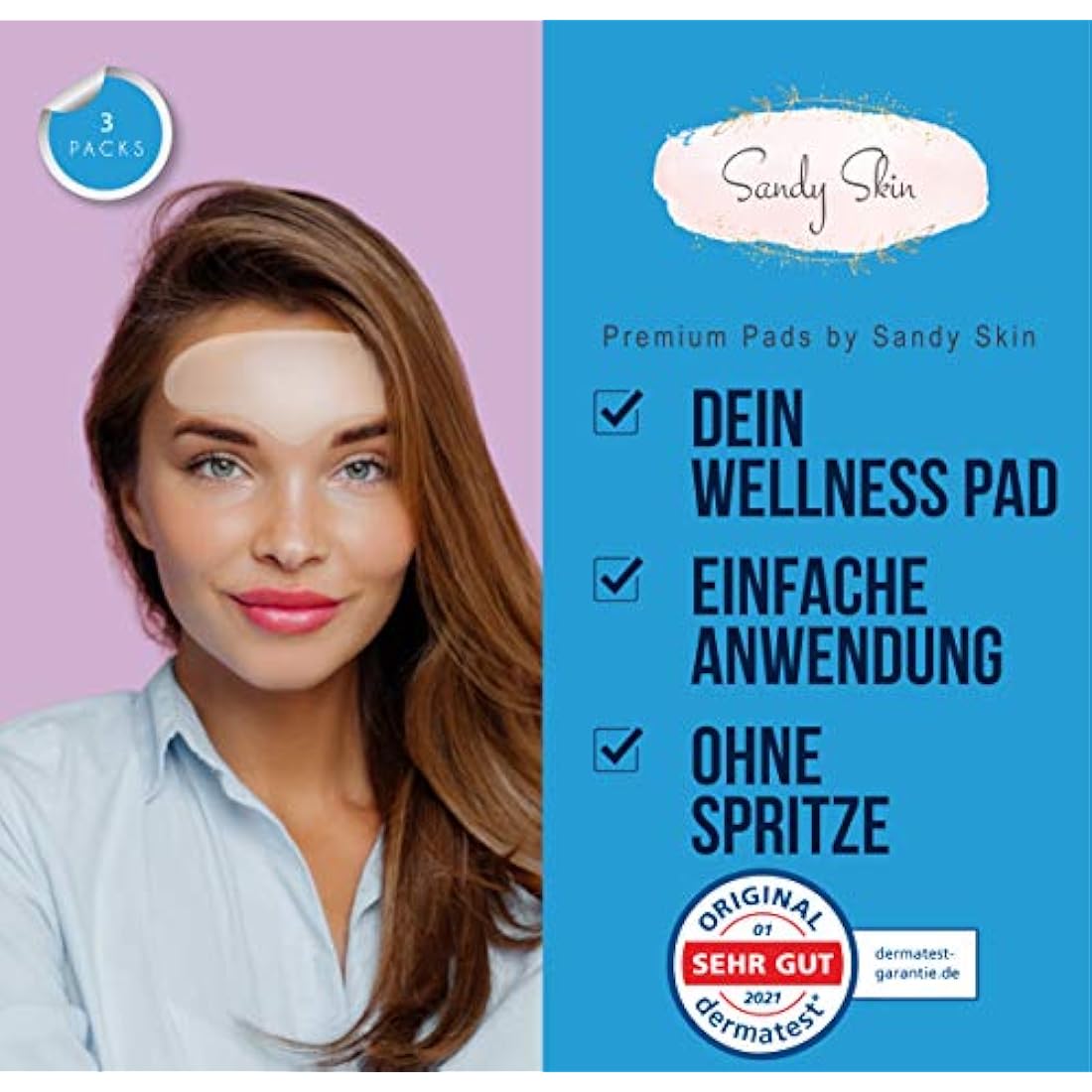 Sandy Skin 2-in-1 Reusable Forehead and Eye Wrinkle Pads