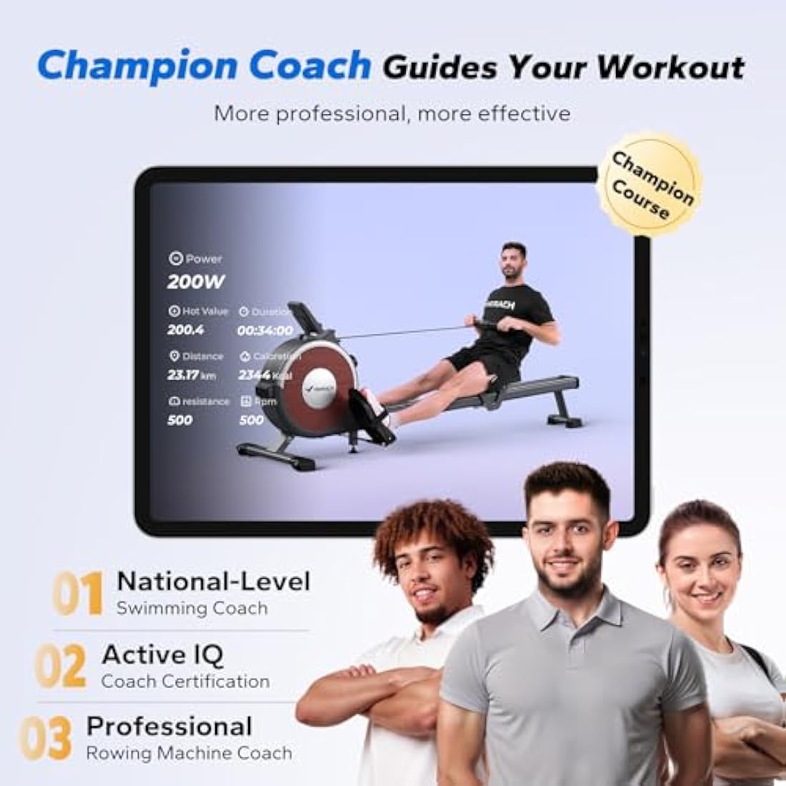 MERACH Q1S Magnetic Rowing Machine - 158kg Capacity Home Gym Rower