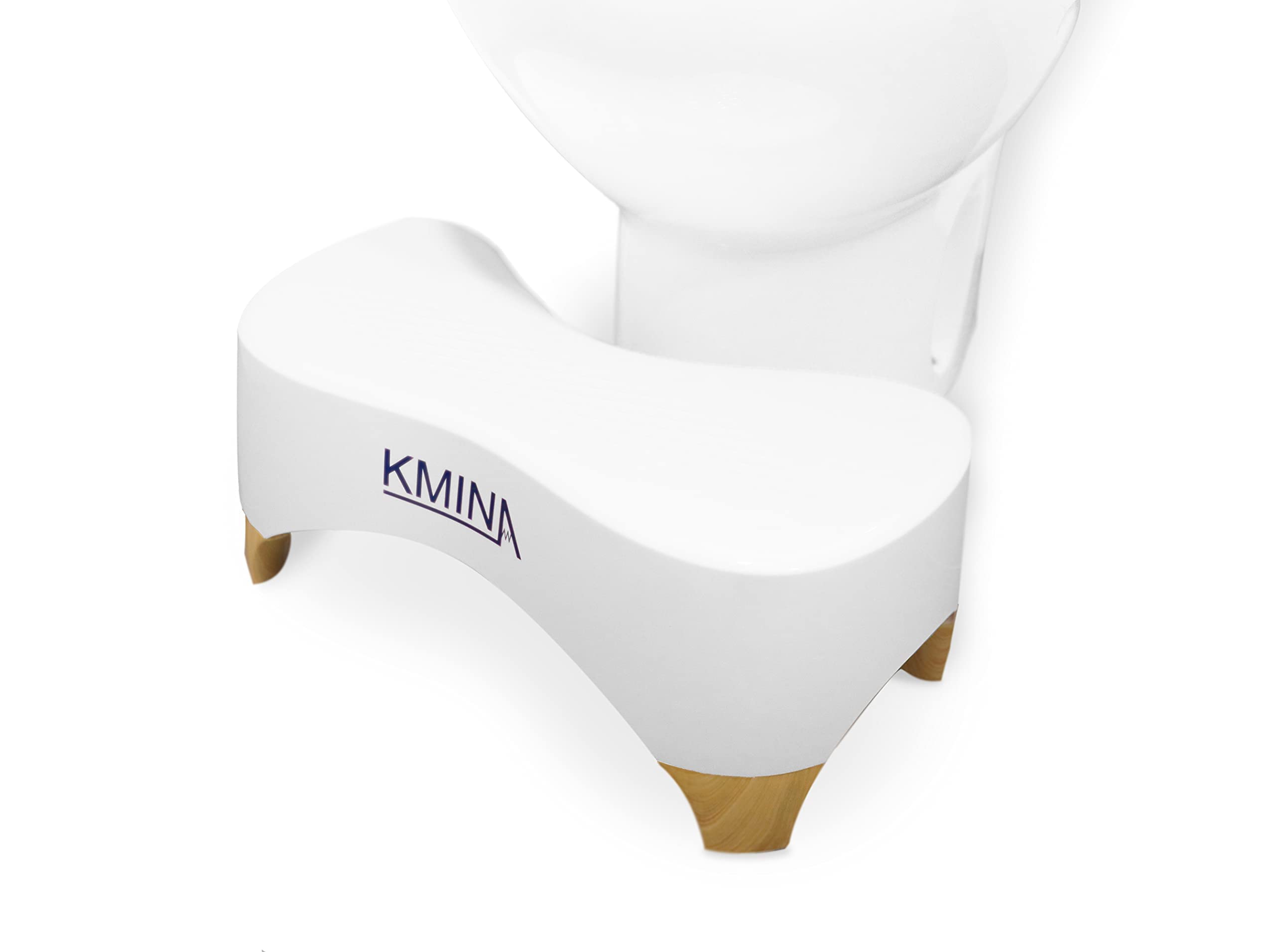 KMINA Toilet Stool - 7 Inch Anti-Slip Squatting Step for Constipation