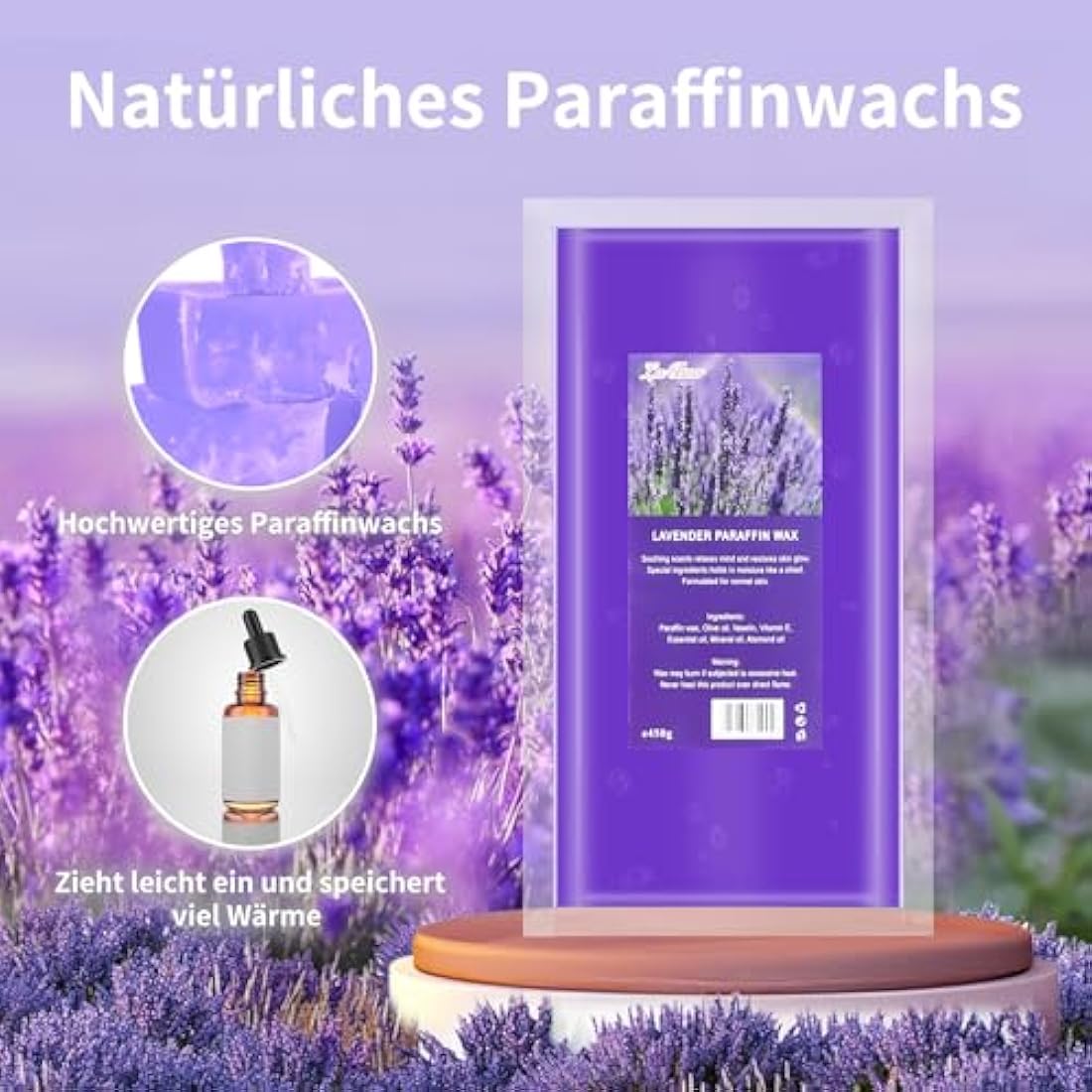 Lavender Paraffin Wax for Hands and Feet - 2700g (6x450g)