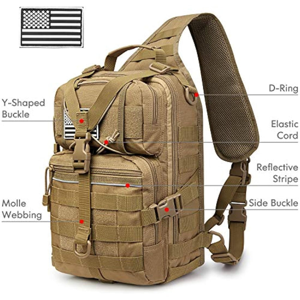 G4Free Tactical Sling Backpack | 15L Molle EDC Military Shoulder Bag
