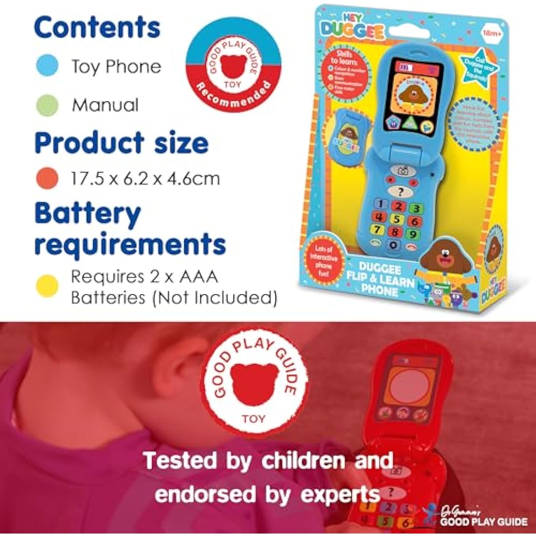 Hey Duggee Flip & Learn Toy Phone - Interactive Educational Toy for Toddlers