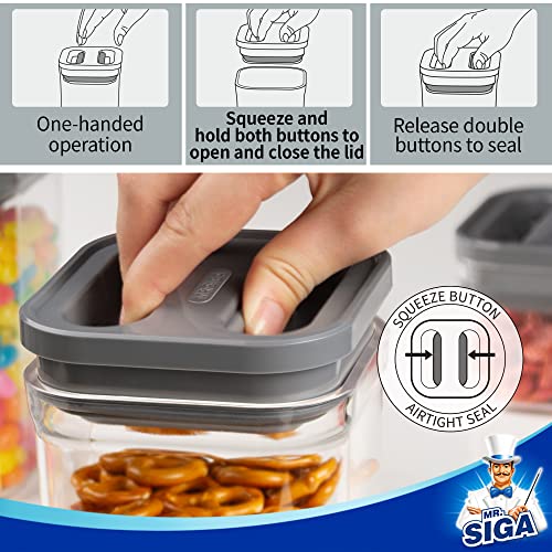 MR.SIGA 6-Piece Airtight Food Storage Container Set | BPA Free Stackable