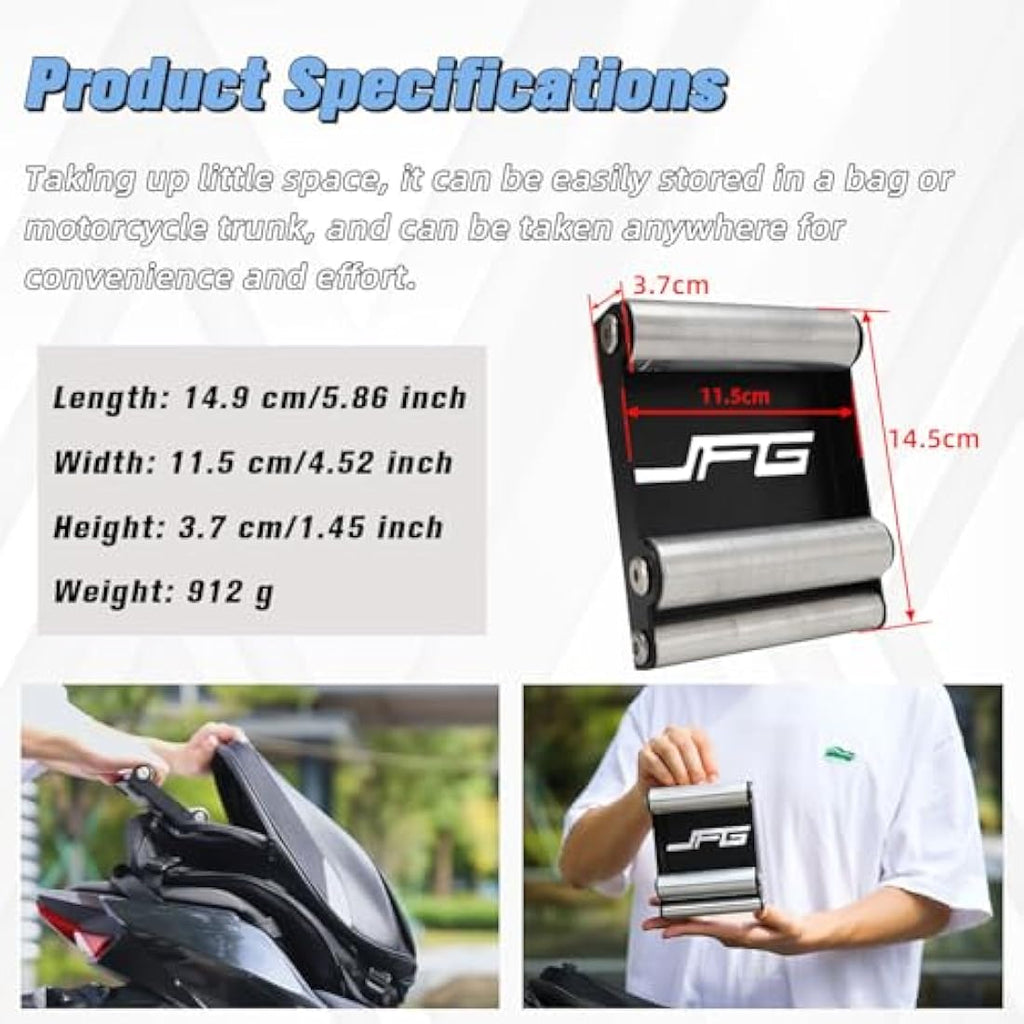 Jolof Store Motorcycle Wheel Roller Stand for Chain & Tyre Cleaning
