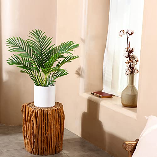 Fopamtri Faux Areca Palm 60cm | Artificial Tropical Indoor Plant (2 Pack)