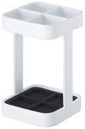 Yamazaki Tower Minimalist Steel Toothbrush Stand - White, 5.5 x 9 cm