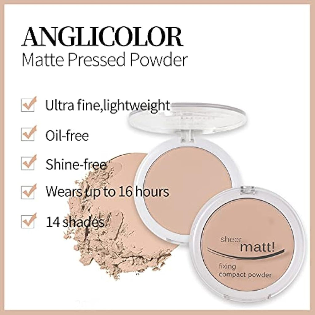PHOERA Sheer Matte Fixing Powder – Long Lasting Vegan Pressed Powder