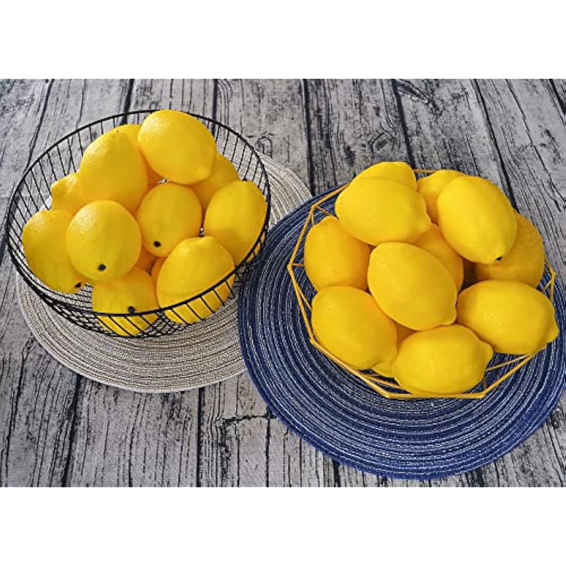 JEDFORE Artificial Lemons - Realistic Fake Fruit for Home Decor, 10 Pack