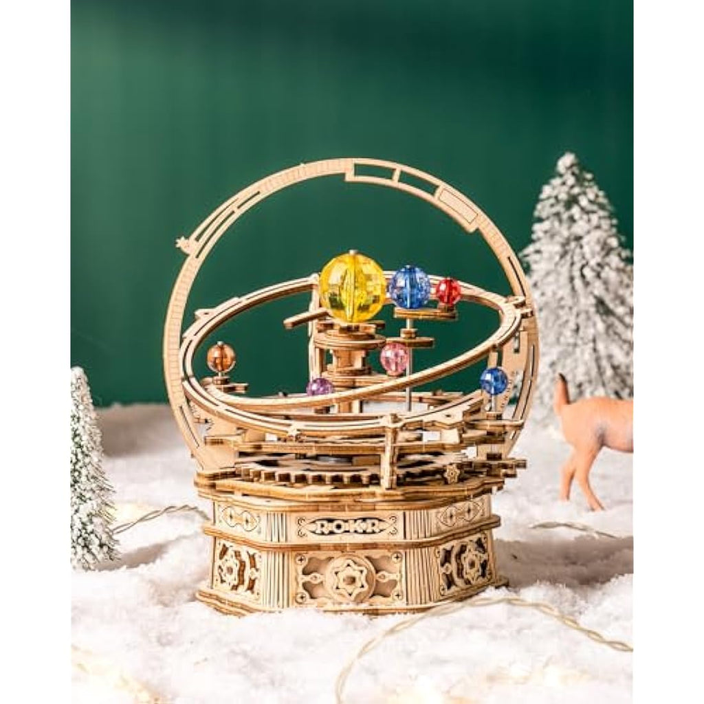 ROKR Starry Night 3D Wooden Puzzle - Mechanical Galaxy Music Box Kit