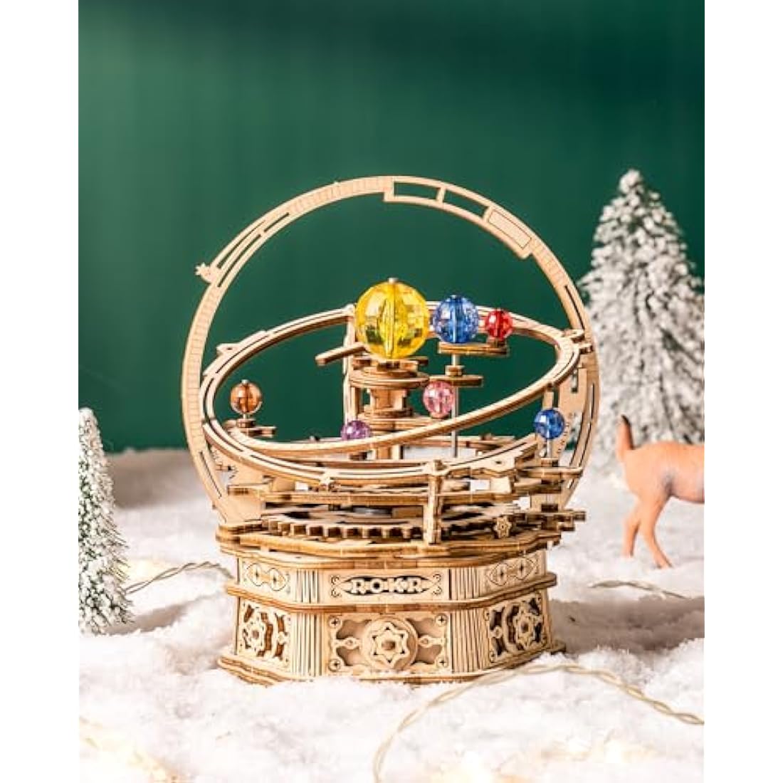 ROKR Starry Night 3D Wooden Puzzle - Mechanical Galaxy Music Box Kit