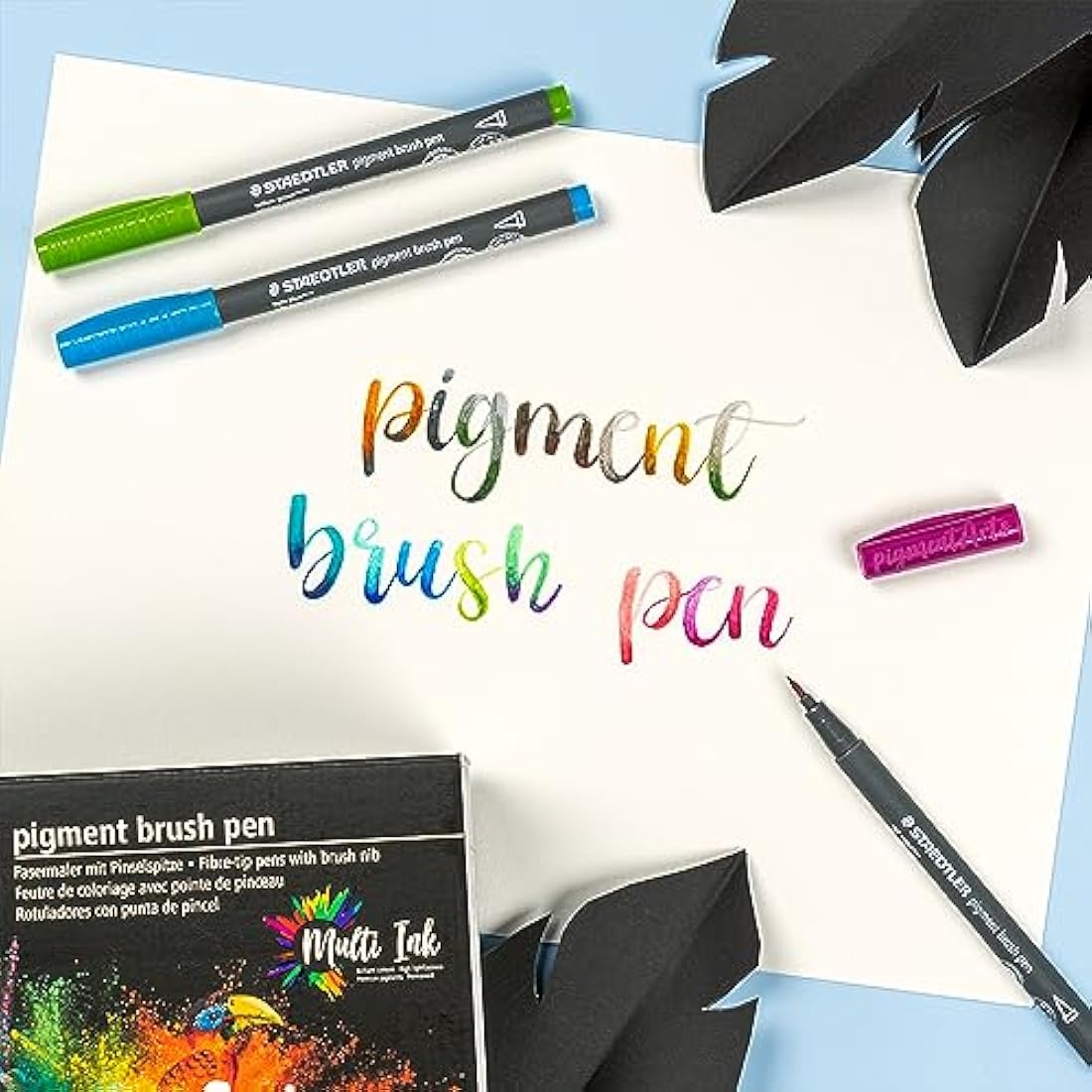 STAEDTLER Pigment Arts Brush Pen – Assorted Basic Colours (Pack of 36)