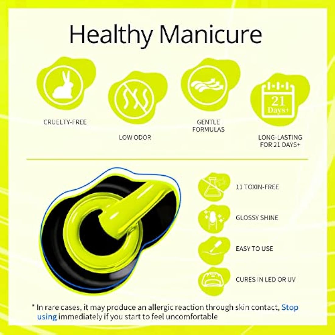 UR SUGAR Neon Gel Nail Polish Set – 6 Colors Fluorescent Soak Off Kit