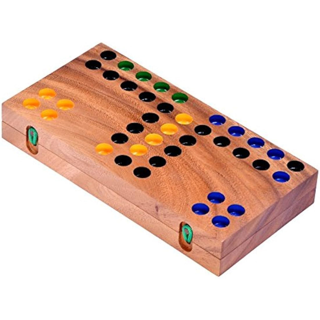 Ludo Classic Wooden Board Game – Foldable Samena Wood
