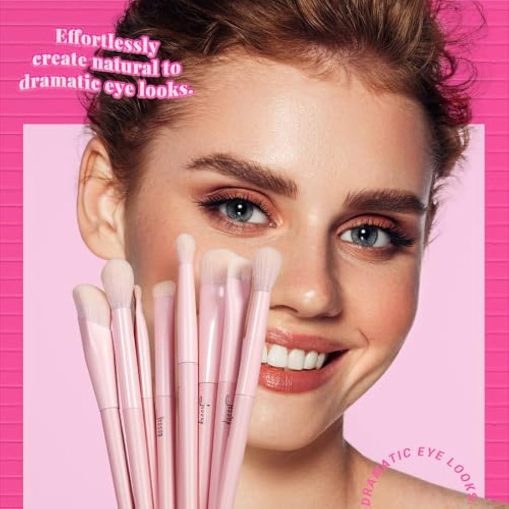 Jessup 14pc Pink Makeup Brush Set | Professional Vegan Synthetic Brushes