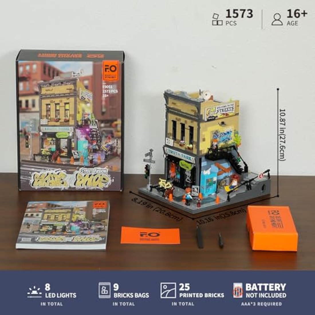 FUNWHOLE Skate Shop LED Building Kit – Modular City Street Fusion Set