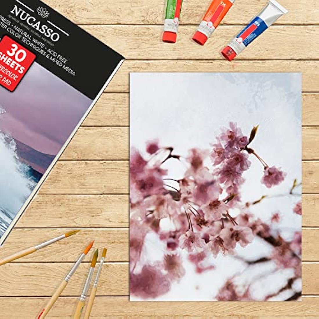 NUCASSO A3 Watercolour Paper Pad - 2 Pack 300 GSM Cold-Pressed