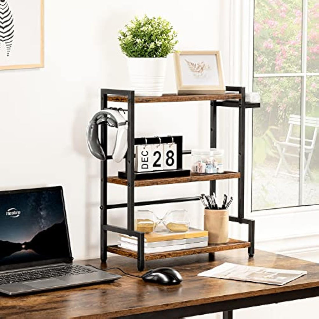 HOOBRO 3-Tier Spice Rack | Industrial Kitchen Countertop Organiser