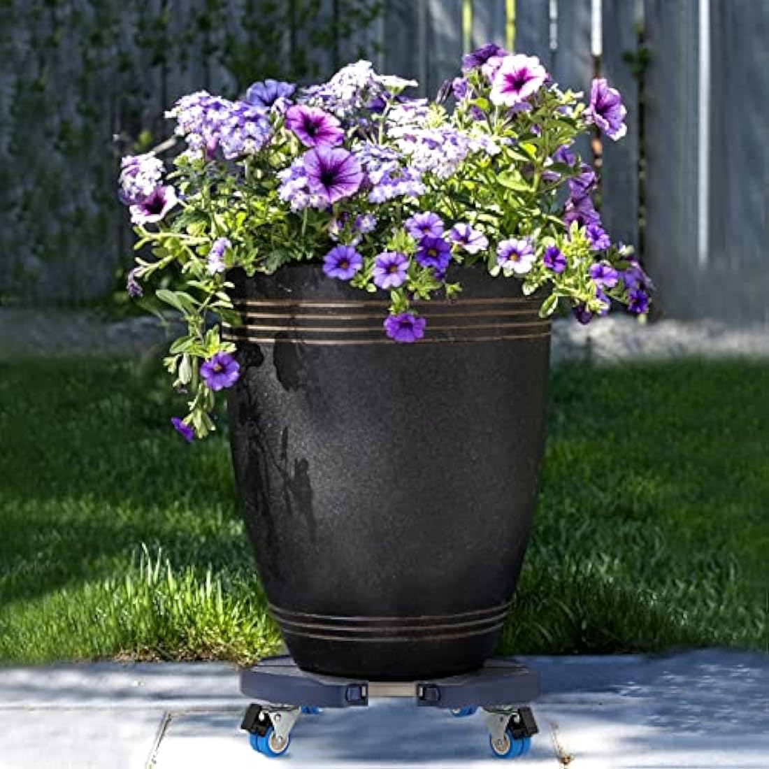 WEIBIDA Heavy Duty Plant Caddy with Wheels | Adjustable 15-21 Inch Dolly