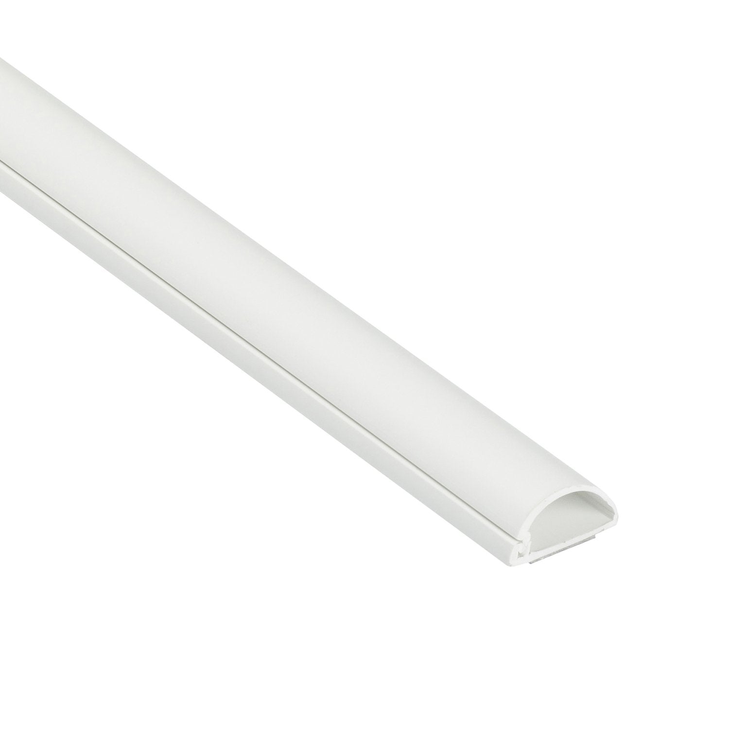 D-Line Micro+ Half Round Cable Trunking – White Self-Adhesive Wire Hider