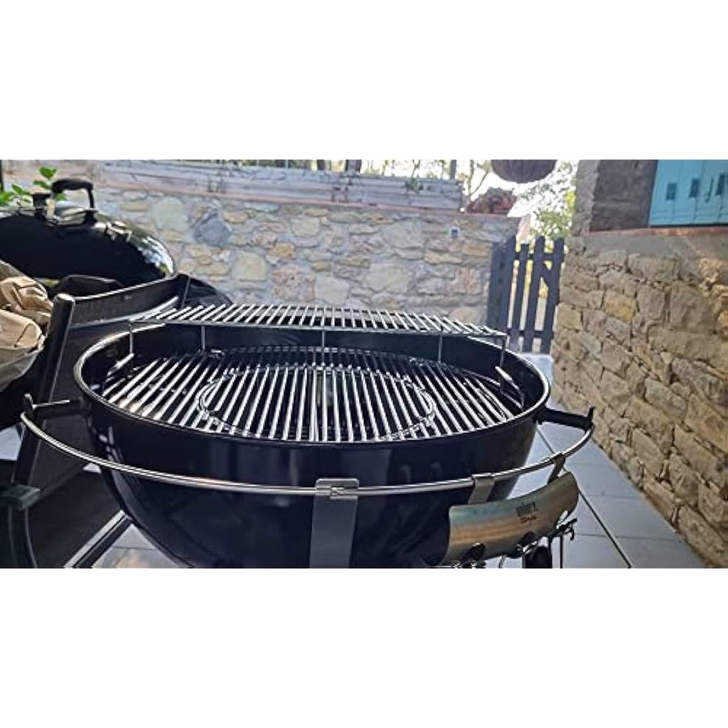 GFTIME 57cm Hinged Cooking Grate for Weber Charcoal Grills | Chrome
