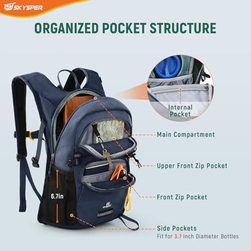 SKYSPER 15L Hiking Backpack – Lightweight Recycled Travel Day Pack