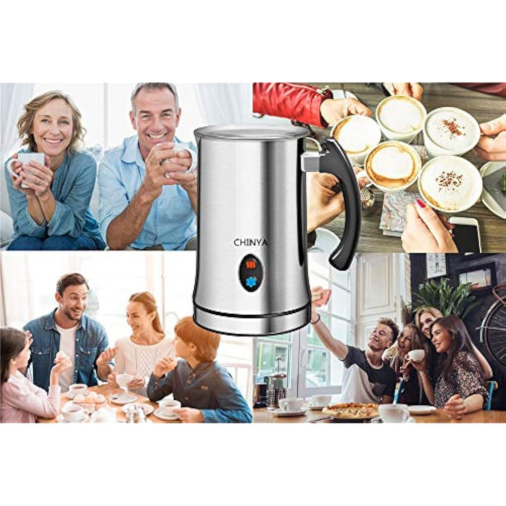 CHINYA Electric Milk Frother - Stainless Steel Automatic Foam Maker