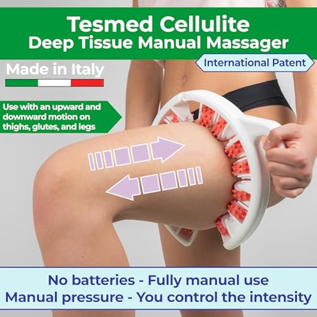 TESMED Cellulite – Manual Anti-Cellulite Massager for Thighs & Buttocks