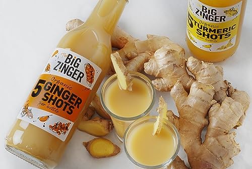 Zinger Organic Ginger Shots - 6x330ml Plant Based Pressed Juice
