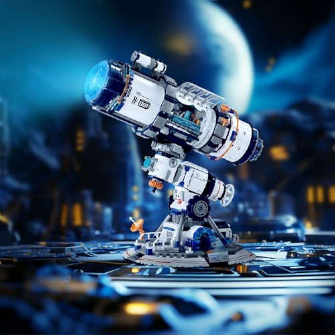 JMBricklayer Space Telescope Building Set with Lights - 995PCS Model Kit