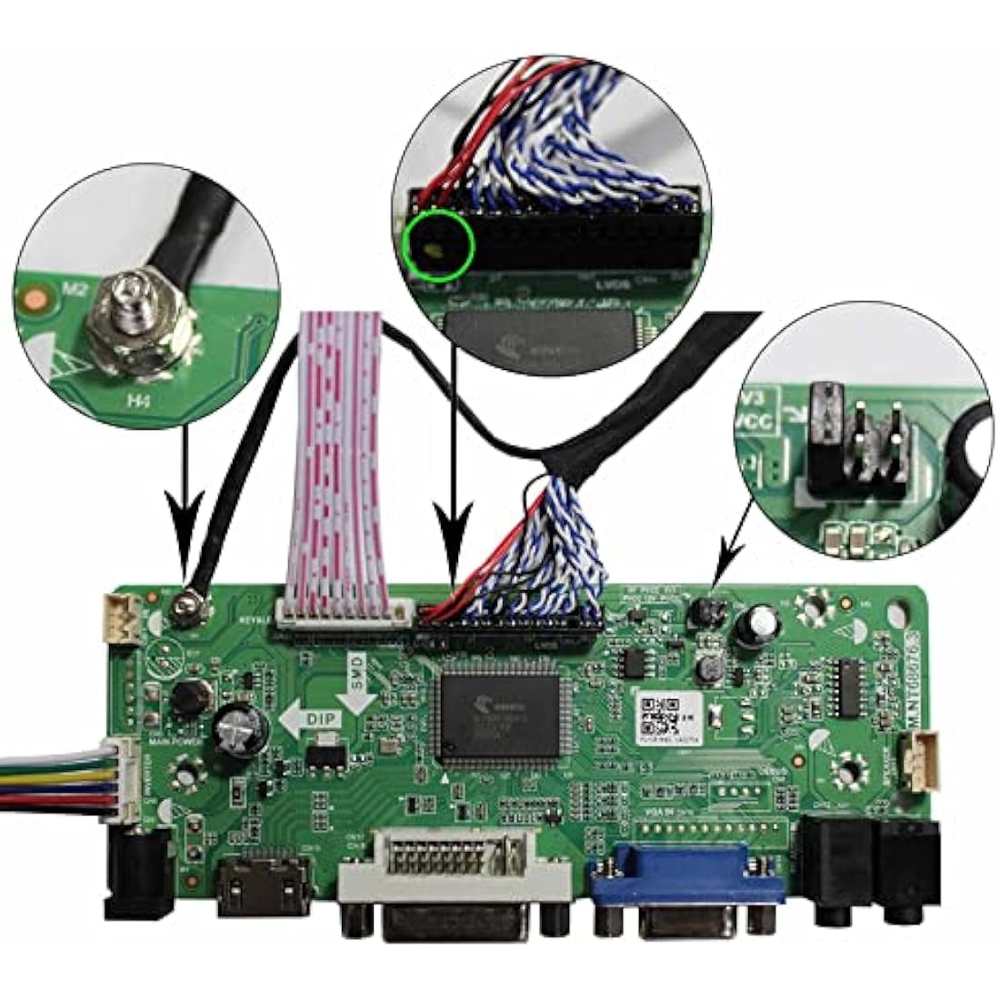 VSDISPLAY VGA DVI LCD Controller Board for Arcade1Up 17" DV170YGZ-N10