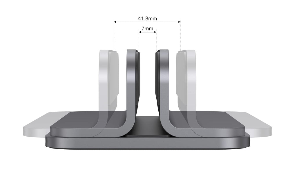 JOKItech Aluminum Laptop Vertical Stand Organizer, Sturdy Laptop Computer Holder Desktop Stand Compatible with New Retina Apple MacBook Pro/Air
