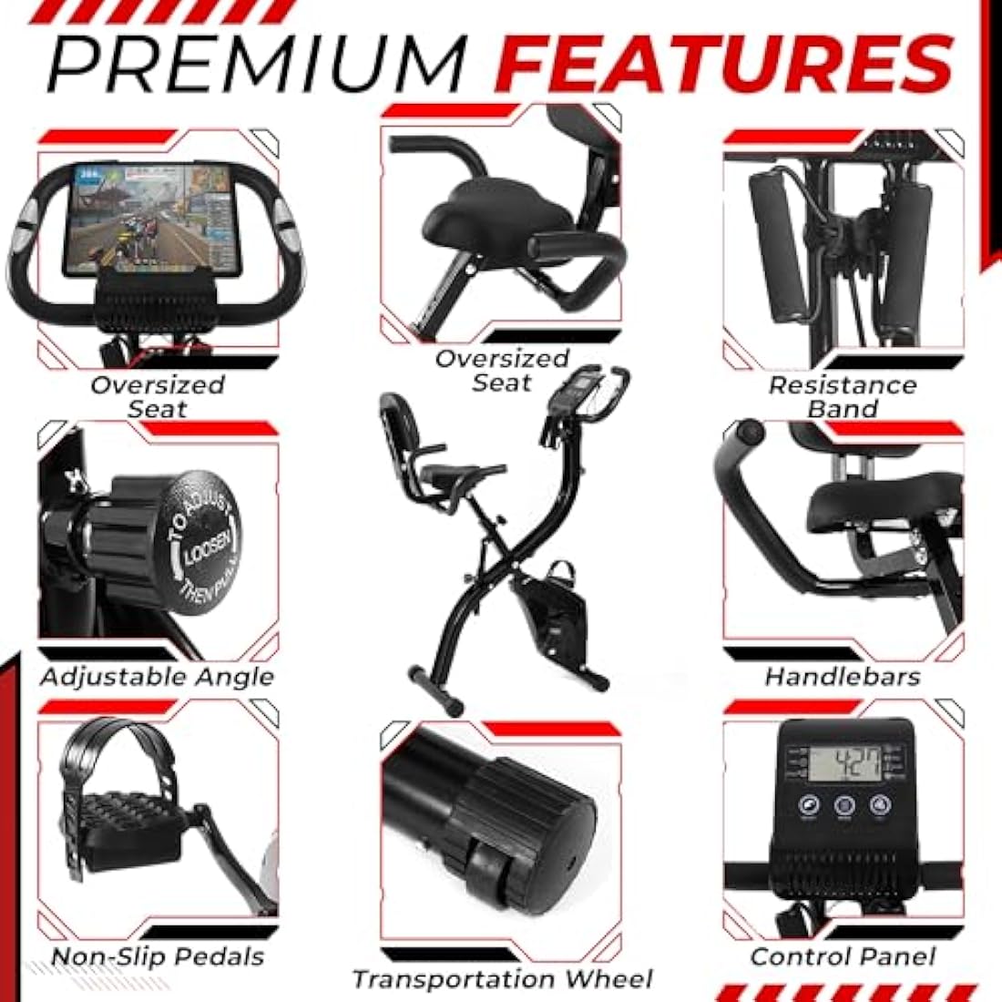 SmartXBike Pro Folding Exercise Bike | 4-in-1 Magnetic Resistance