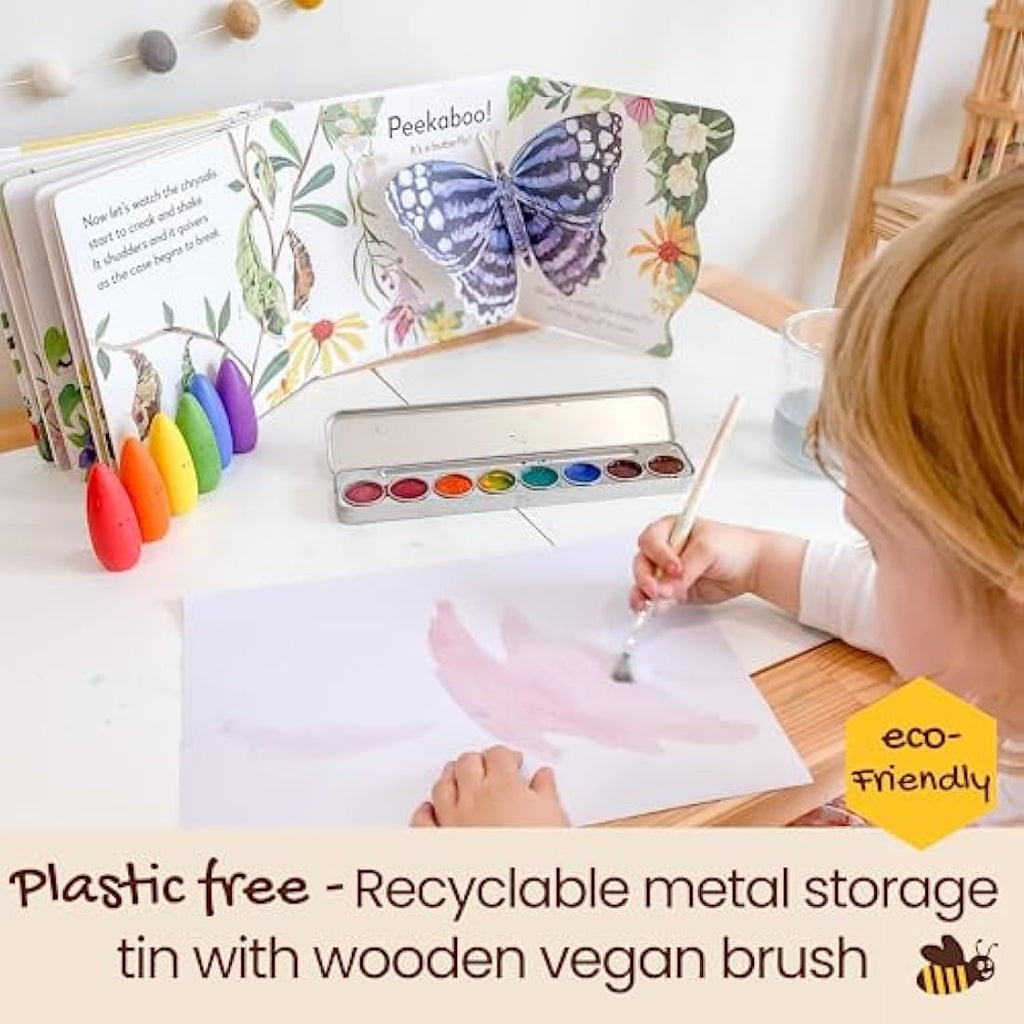 Honeysticks Non-Toxic Watercolour Paint Set – 8 Natural Food Grade Colours